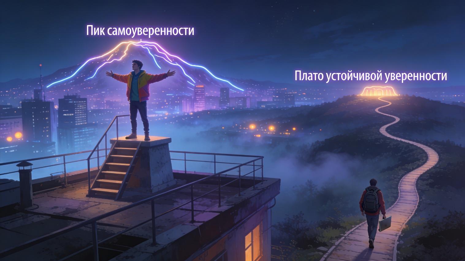 Закон Даннинга–Крюгера в ИТ: почему сильный код не спасает команду