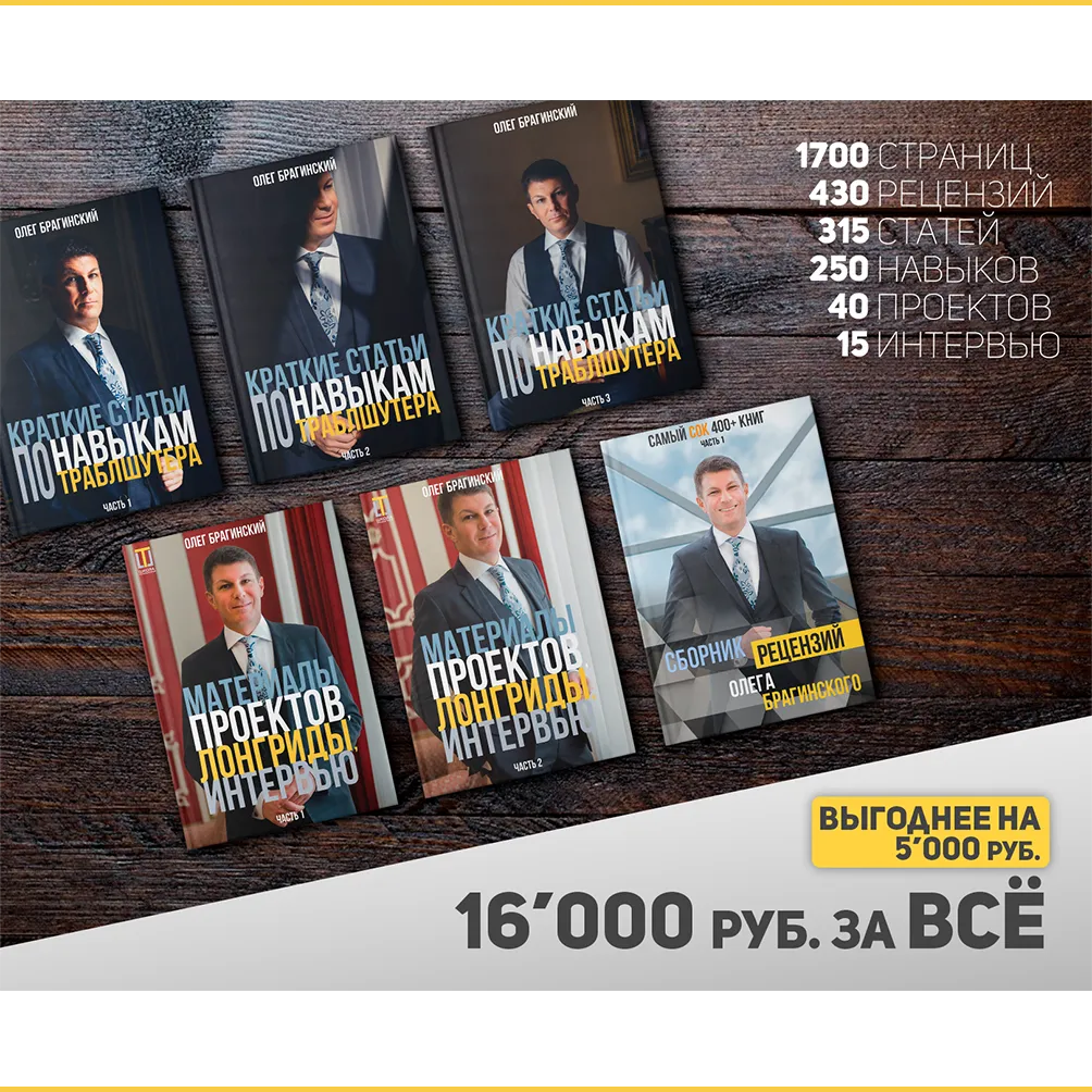 250 навыков в шести книгах траблшутера